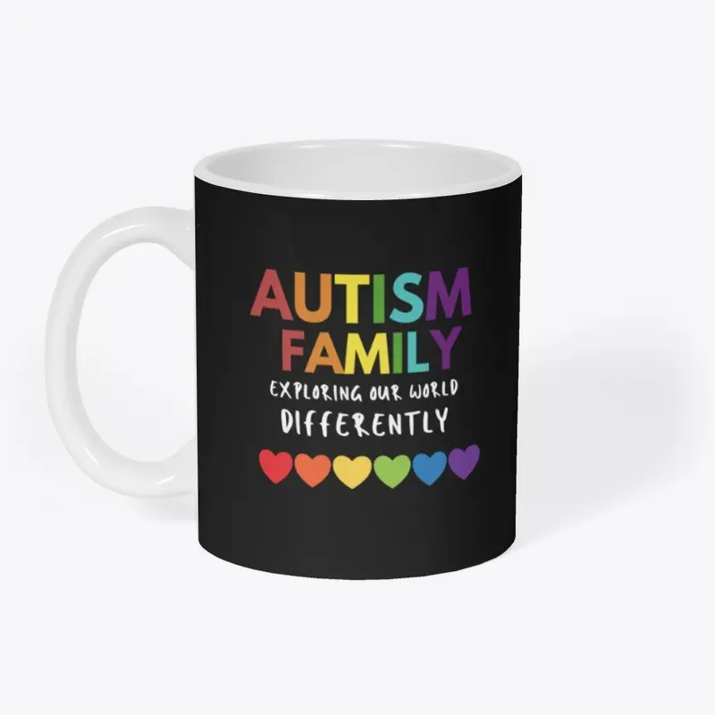 Autism Family Exploring Our World Hearts