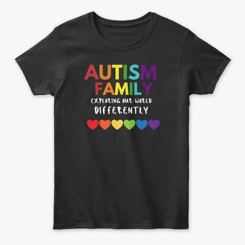 Autism Family Exploring Our World Hearts